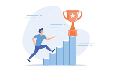 Goals, motivation and collaboration, achievement and coaching, enterprise cooperation, business meeting, smart planning abstract metaphor., flat vector modern illustration